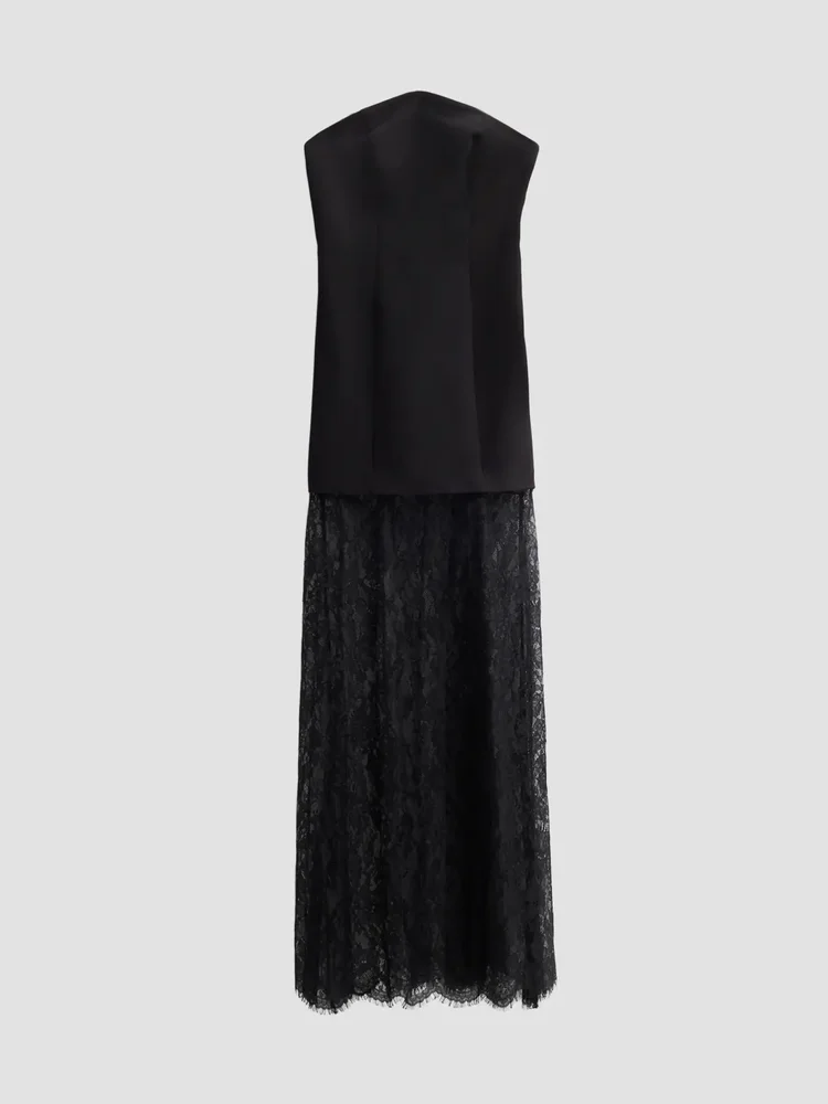 Gaelle Crépe Lace Gown