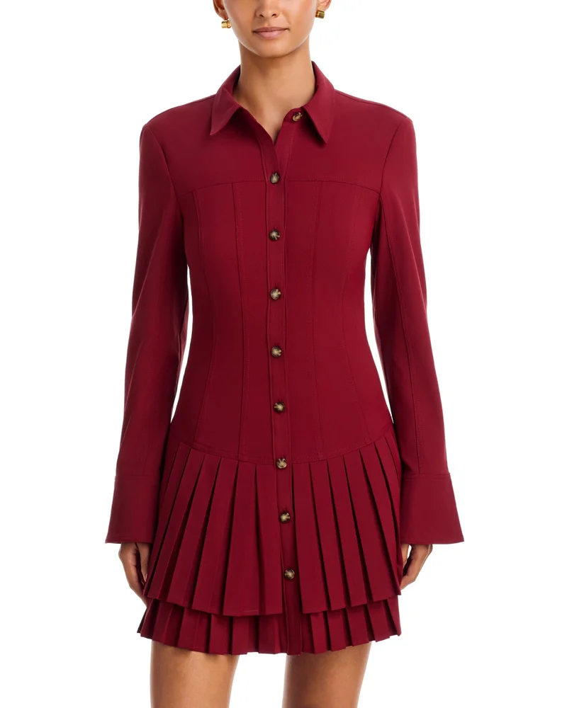 Dalissa Pleated Shirt Dress