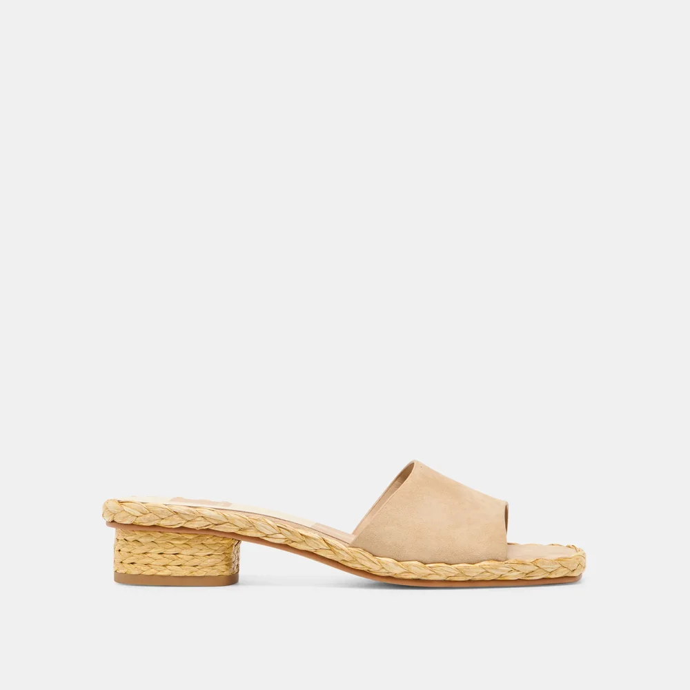 DIXI WIDE SANDALS CAMEL SUEDE