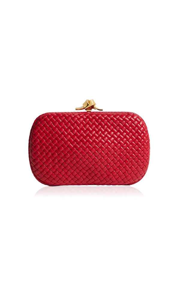 Intrecciato Leather Minaudiere Clutch
