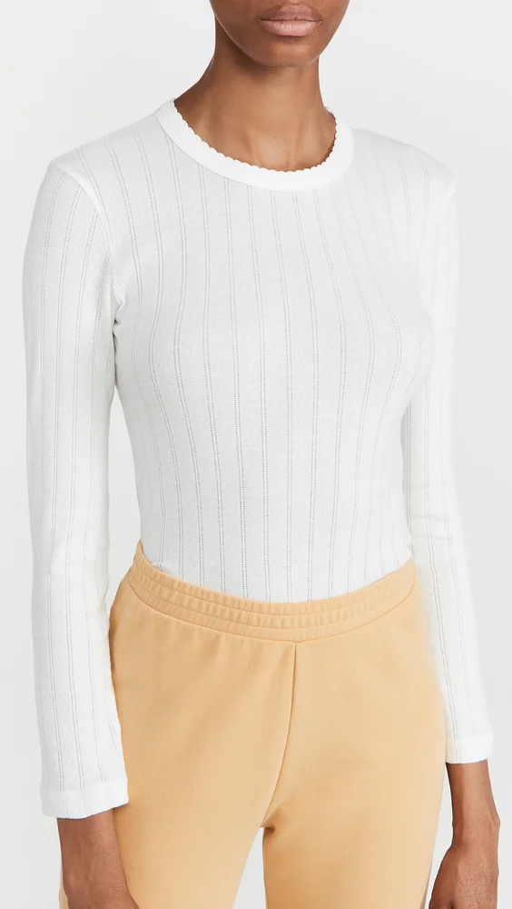 Pointelle Slim Fit Top