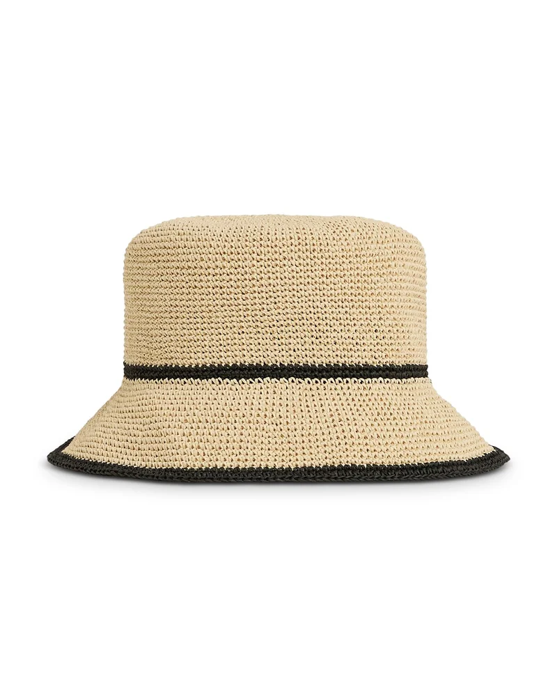 Edith Stripe Straw Bucket Hat