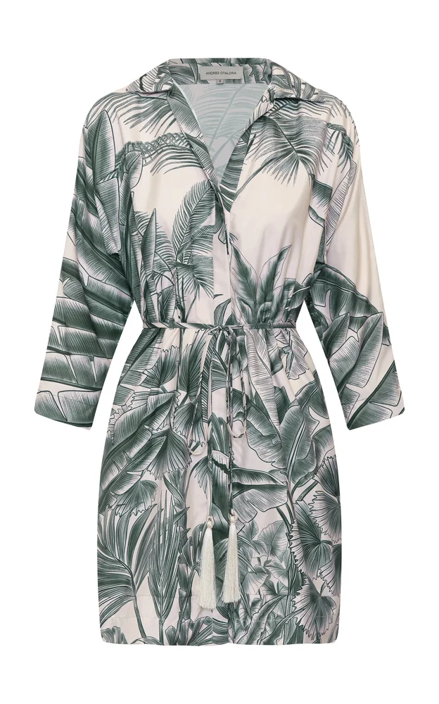 Kora Printed Stretch Cotton-Poplin Mini Dress