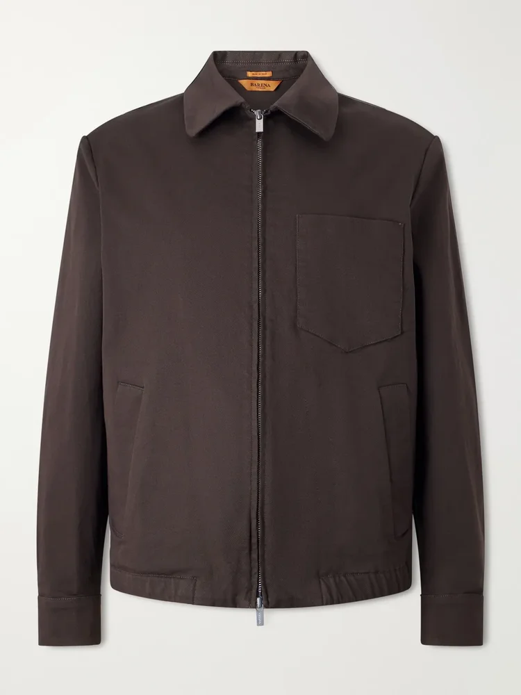 Cotton-Blend Gabardine Blouson Jacket