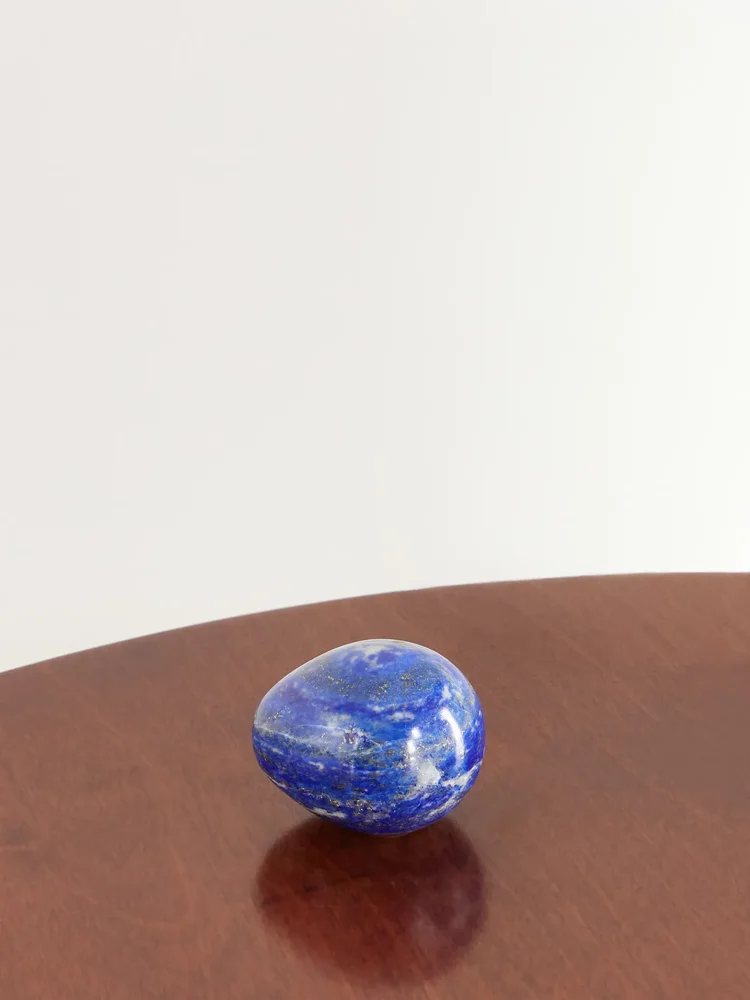 Egg lapis lazuli paperweight