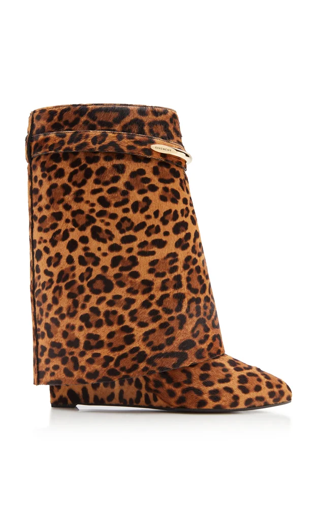 90mm Shark Pinch Pony Hair Ankle Boots