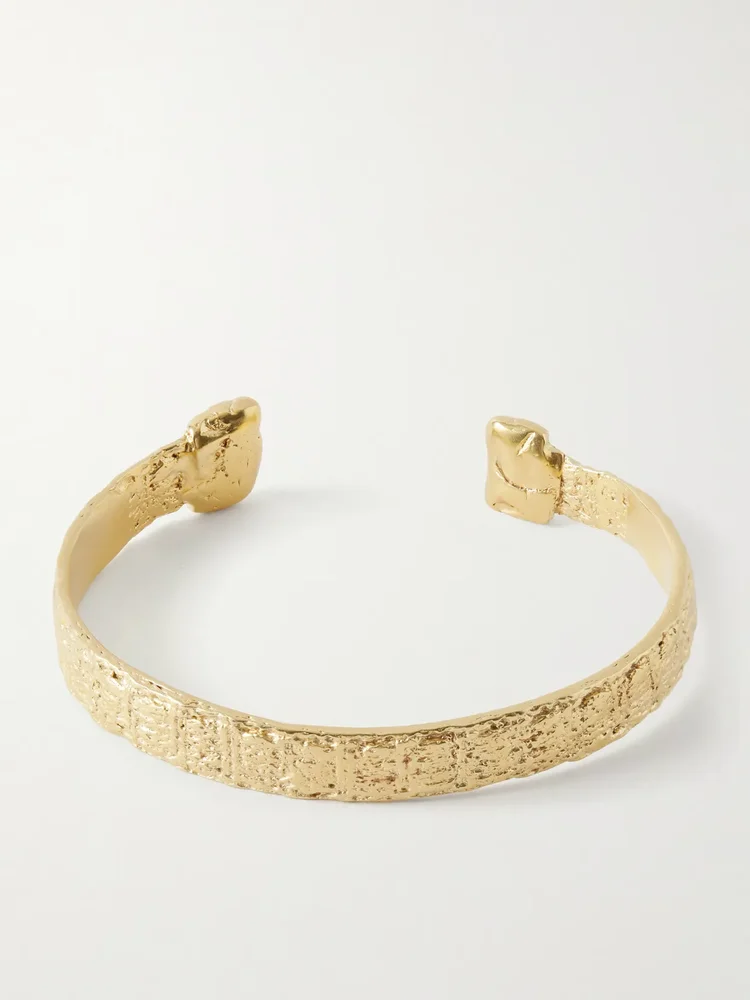 Labyrinth gold-plated cuff
