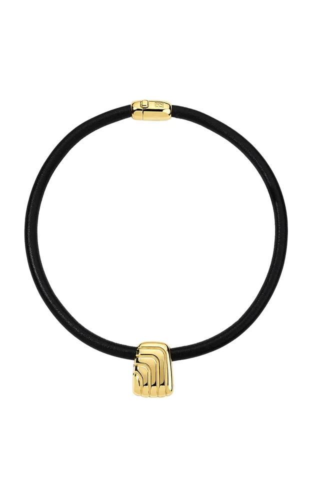 Labyrinth Clip Pendant on Leather Cord