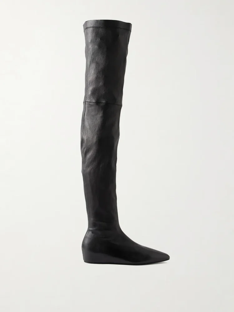 all in all leather over the knee boots