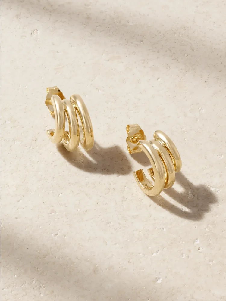Classic 14-karat recycled gold hoop earrings