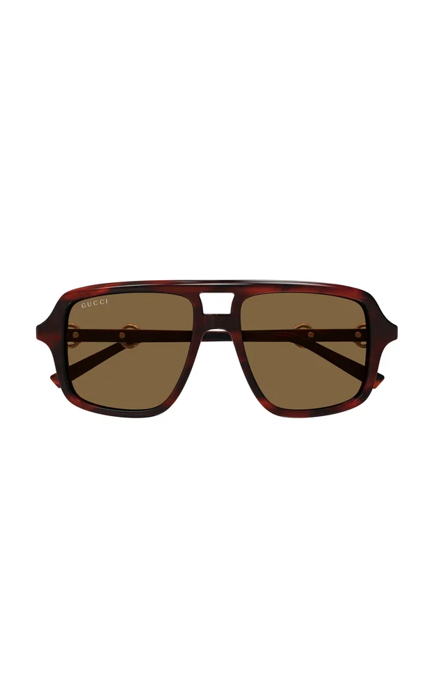 Aviator-Frame Acetate Sunglasses