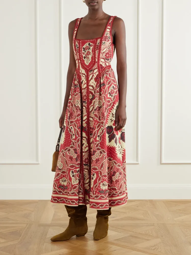 Kenny floral-print crepe midi dress