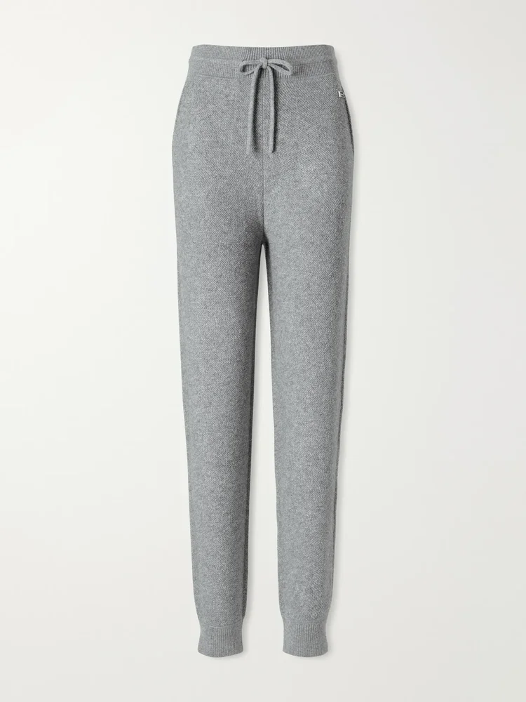 Wool and cashmere-blend track pants