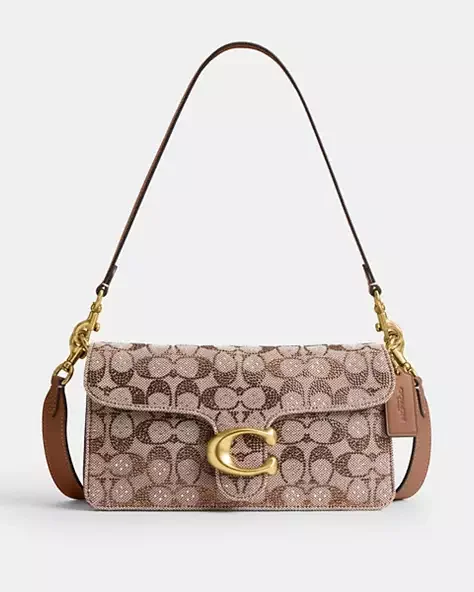 Tabby Shoulder Bag 26 In Crystal Signature Jacquard