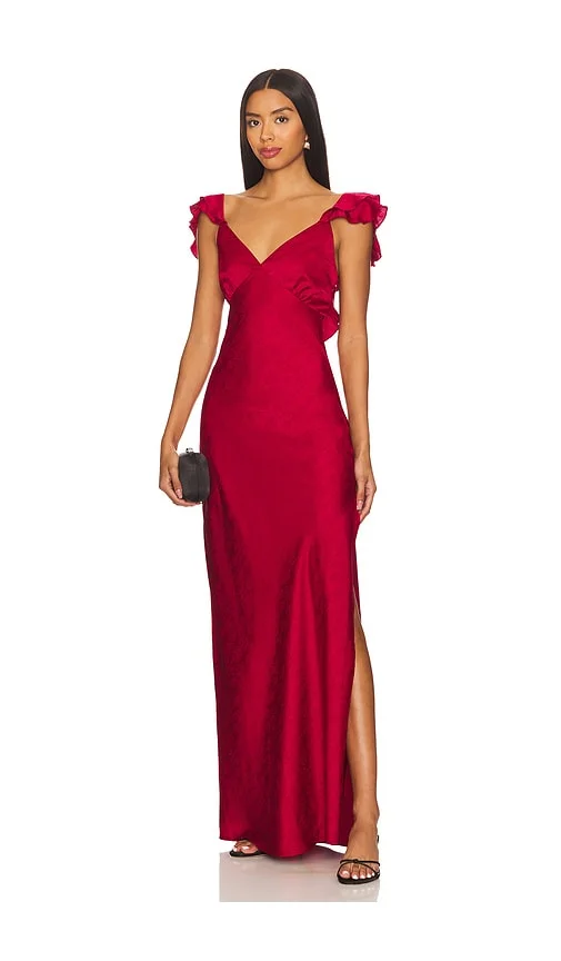 Becky Ruffle Maxi Dress MORE TO COME
