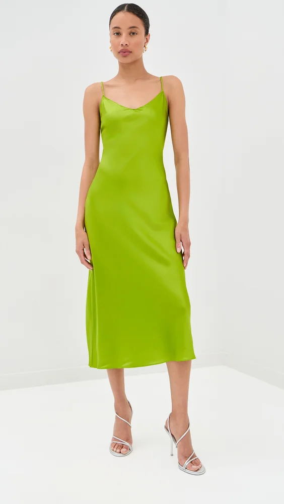 Taylor V Neck Silk Dress