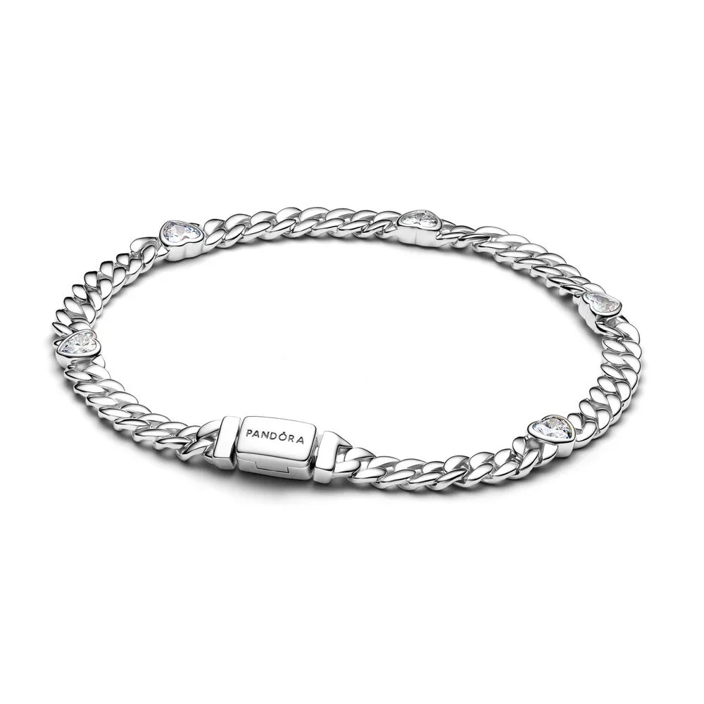 Heart Cuban Chain Bracelet