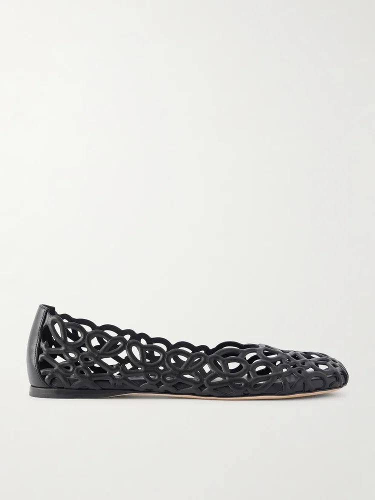 Petal Anagram leather ballet flats