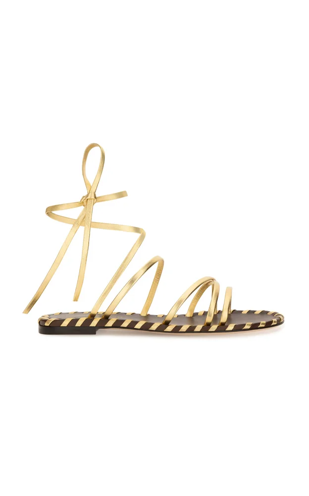 Gianvito Rossi Zaira 05 Metallic Leather Sandals