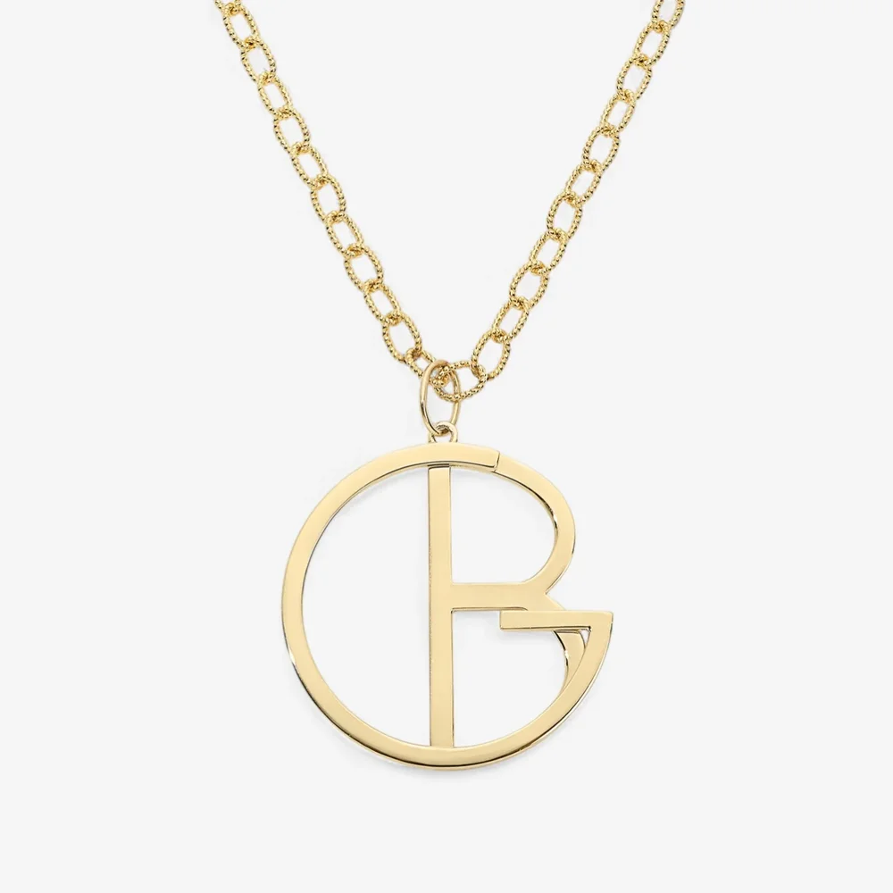Vault Sale: "GB" Large Gold Hidden Initial Necklace