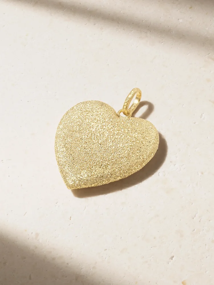 Florentine Finish Cuore 18-karat gold pendant