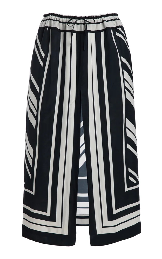 The Jameson Striped Twill Maxi Skirt