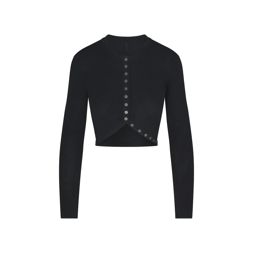 Essential Knit Rounded Cropped Cardigan
