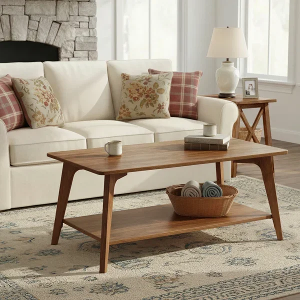 39.4" Coffee Table with Storage for Living Room
