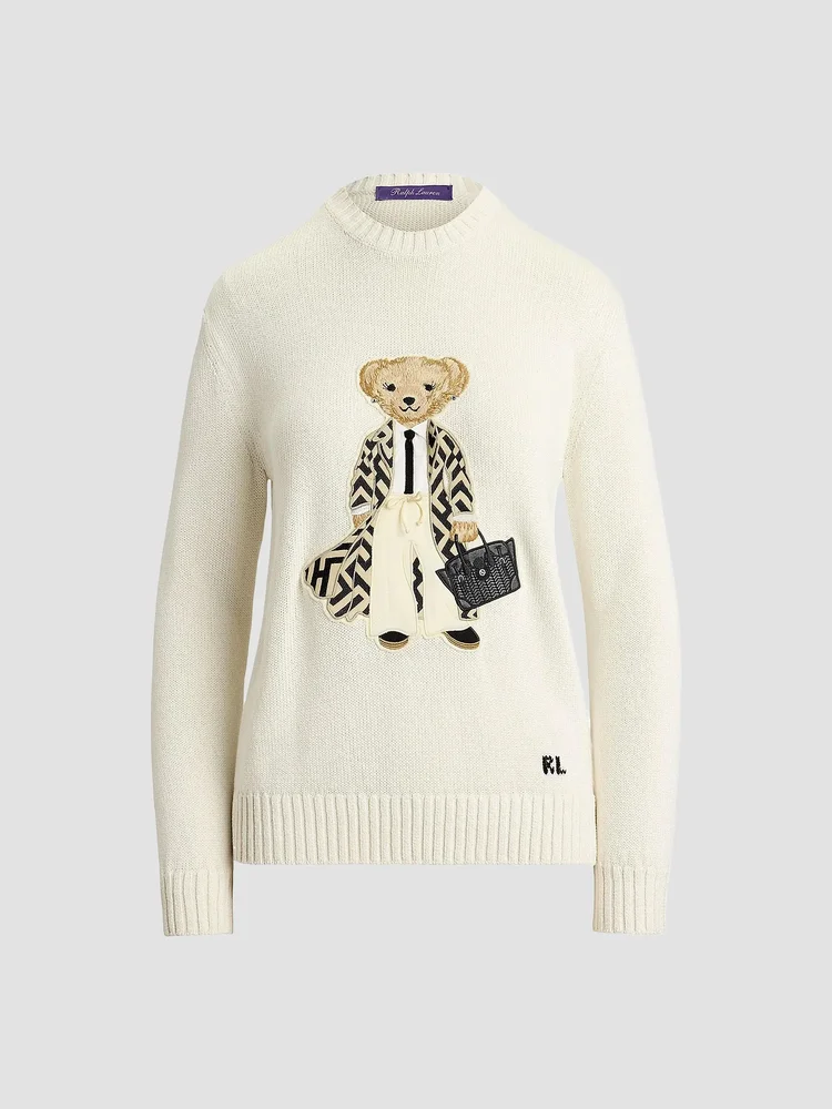 Polo Bear Silk Crewneck Sweater