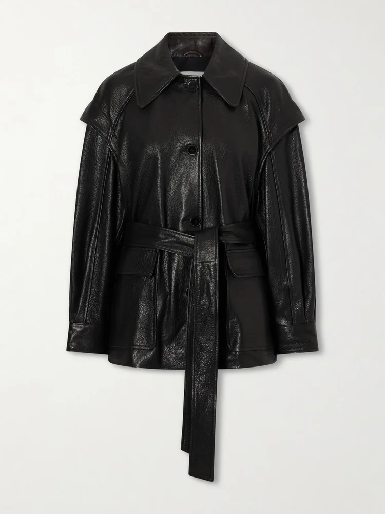 Perrin belted full-grain jacket