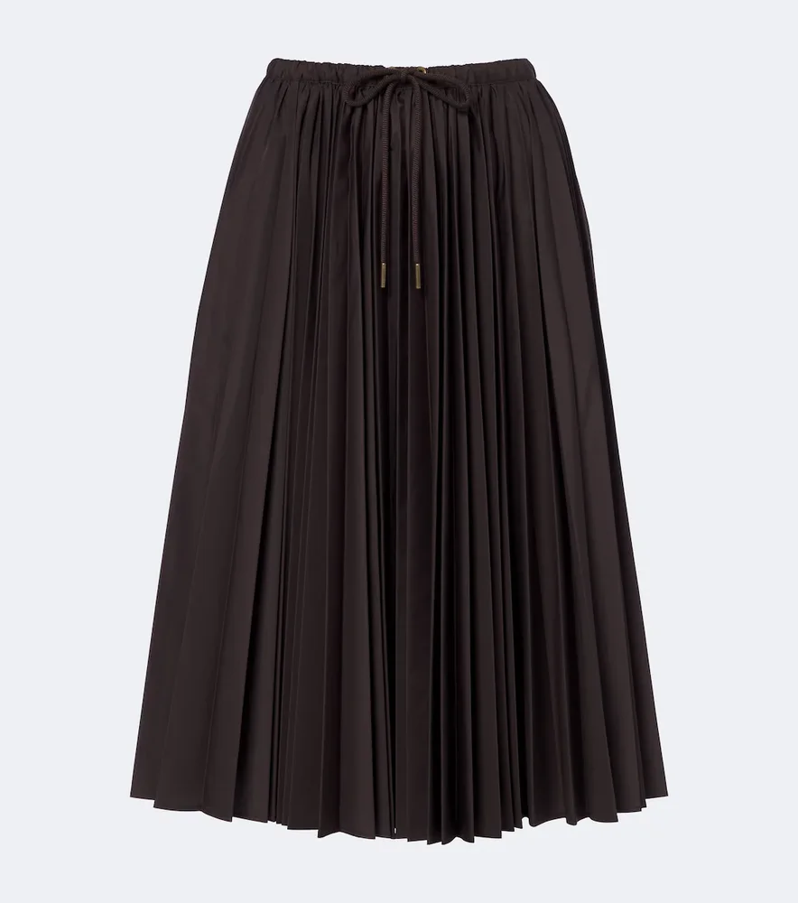 Pleated midi skirt
