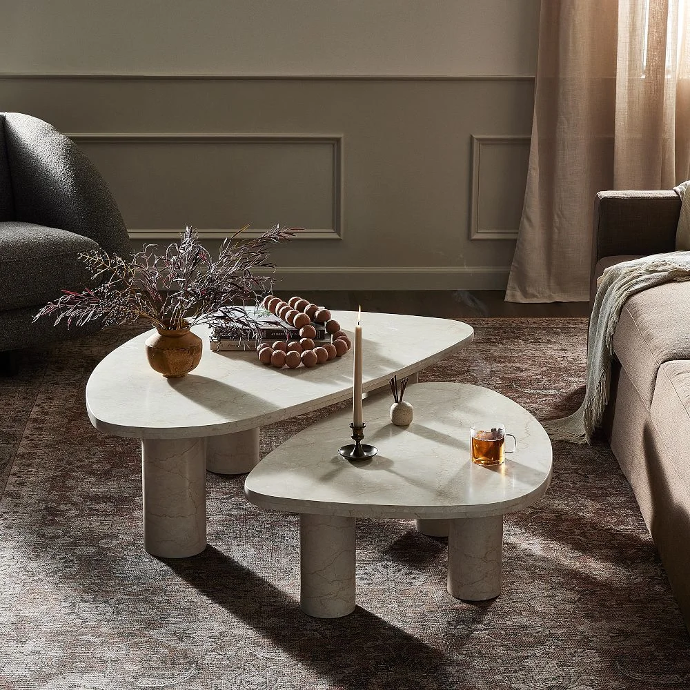 Zaccai Marble Nesting Coffee Tables (36"-48")