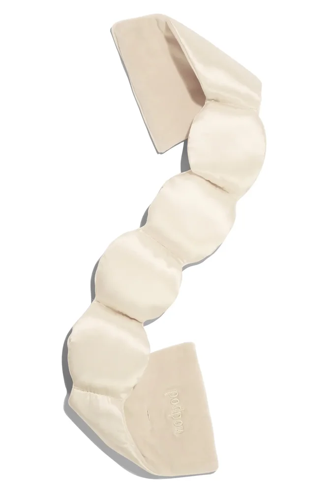 Mineralized Silk Weighted Sleep Mask (Pearl)