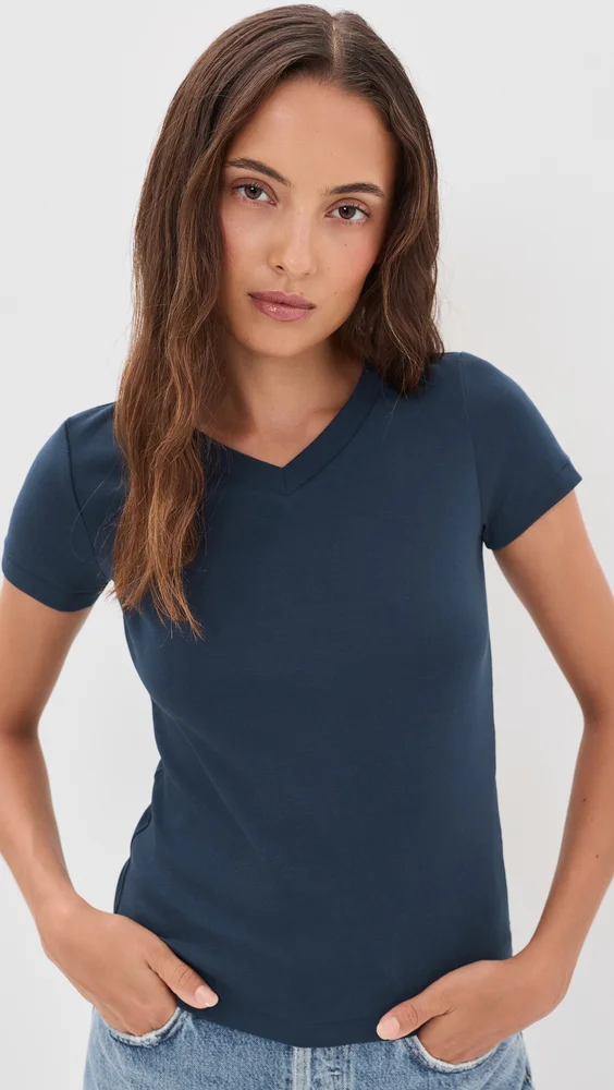 Shrunken V-Neck Tee