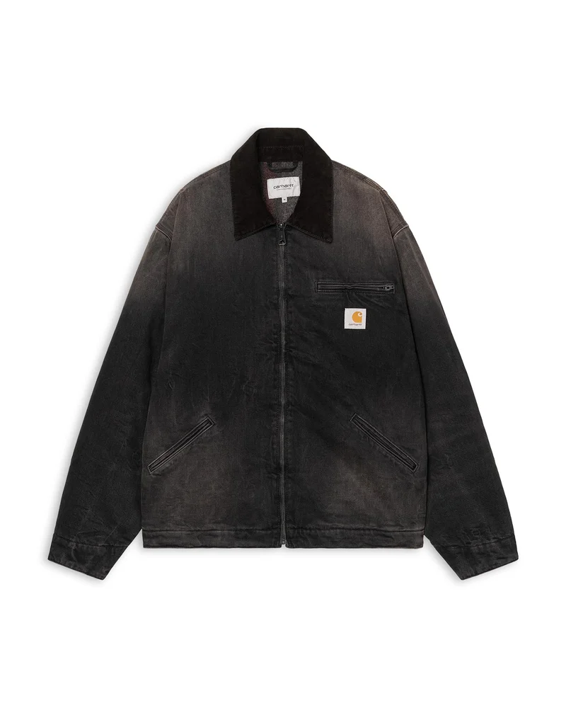 Detroit Cotton Black Tobacco Logo Jacket