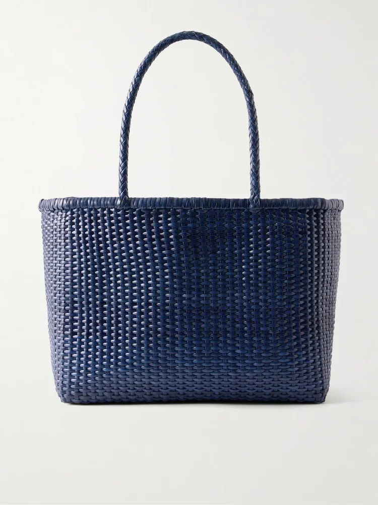 B Weave leather tote