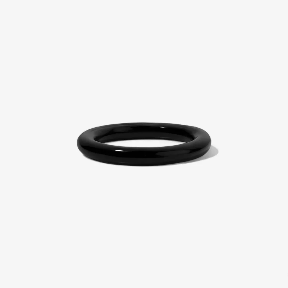 Vault Sale: Poppy Black Enamel Stack Band size 6.5