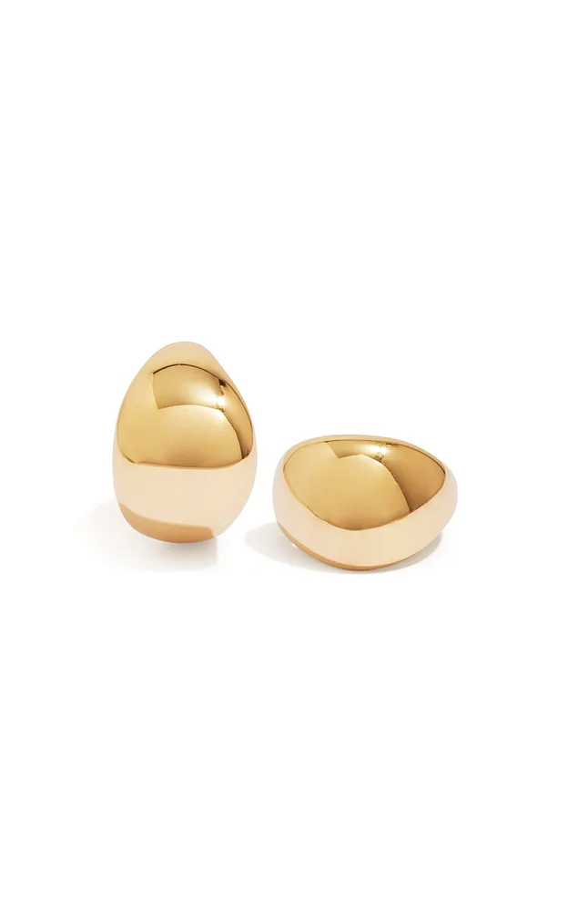 Mini Liquid 14K Yellow Gold Earrings