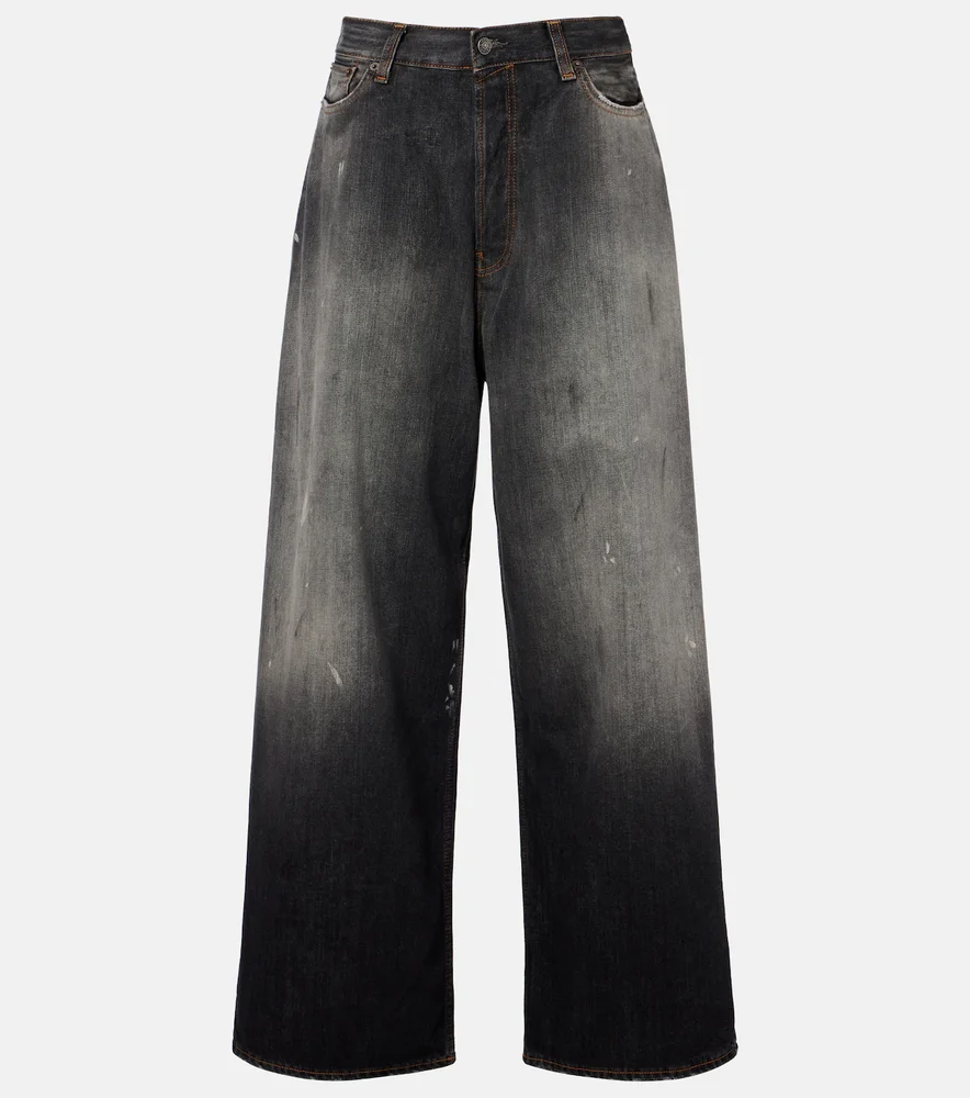 2023 distressed wide-leg jeans