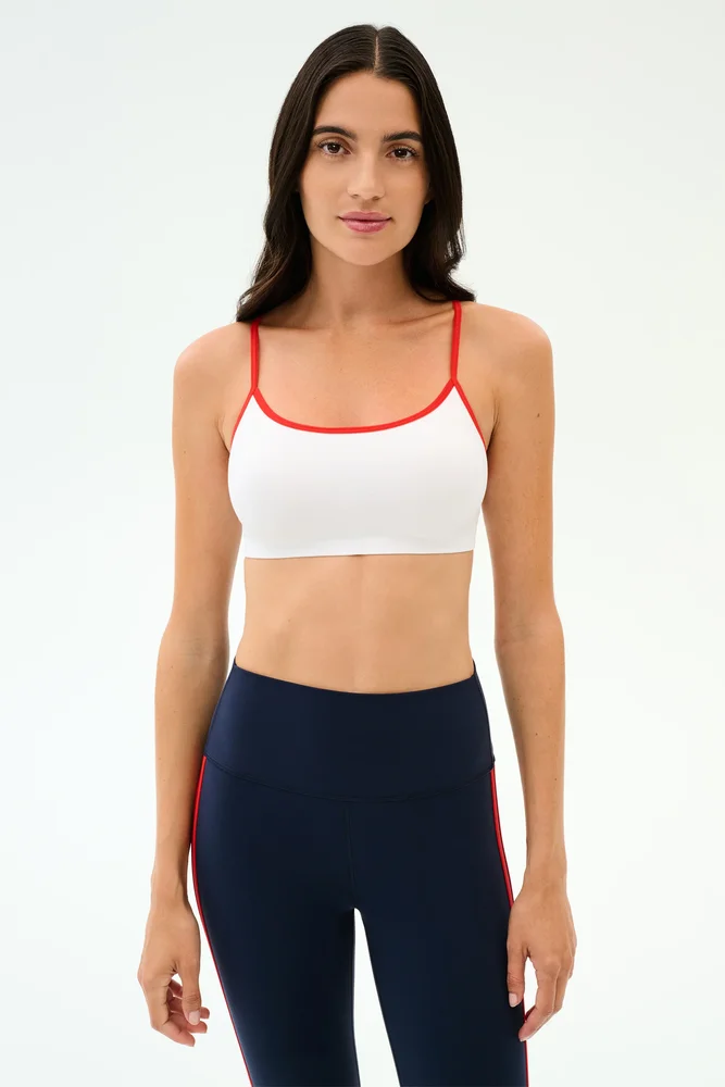 Loren Seamless Bra - White/Lotus Red
