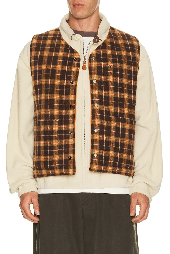 Reversible Nylon Check Vest
