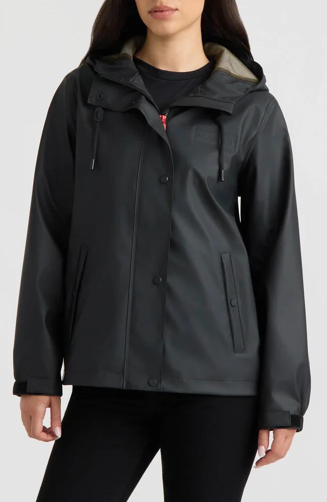 Dina Cropped Rubberized Rain Jacket