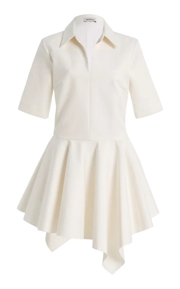 Arcadia Cotton-Blend Mini Dress