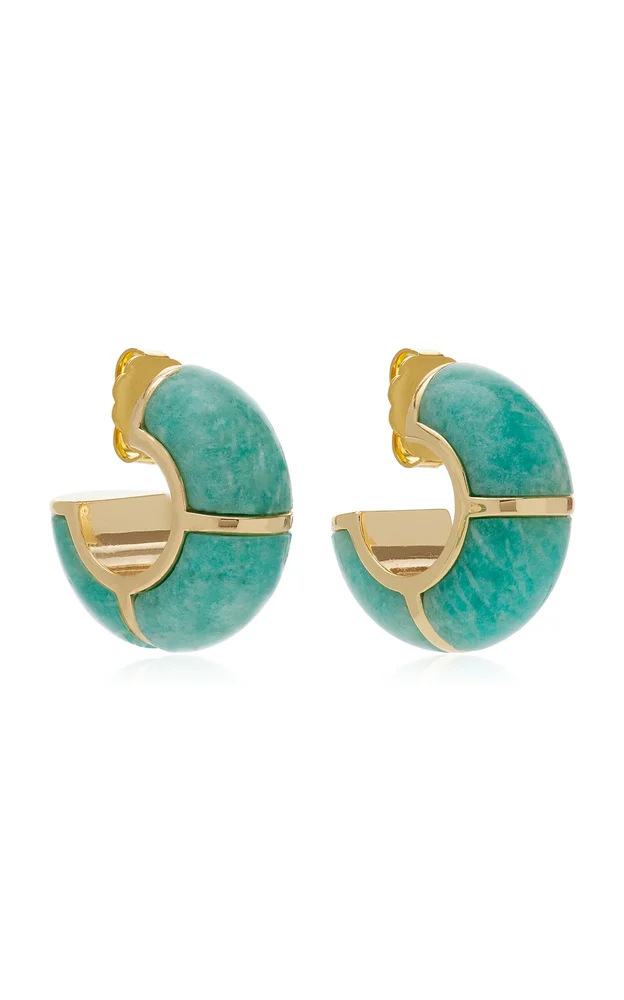 Zellige Gold-Plated Amazonite Earrings