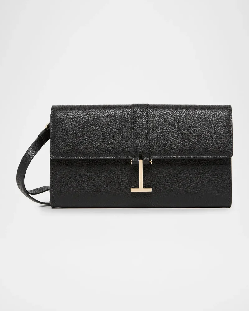 Kara Hanging T Leather Wristlet
