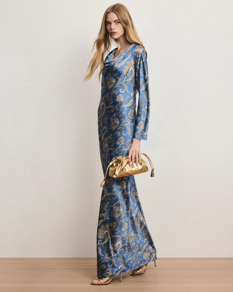 Ember Silk-Blend Maxi Dress