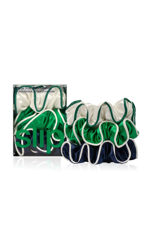 Set-of-Three Large Silk Scrunchies