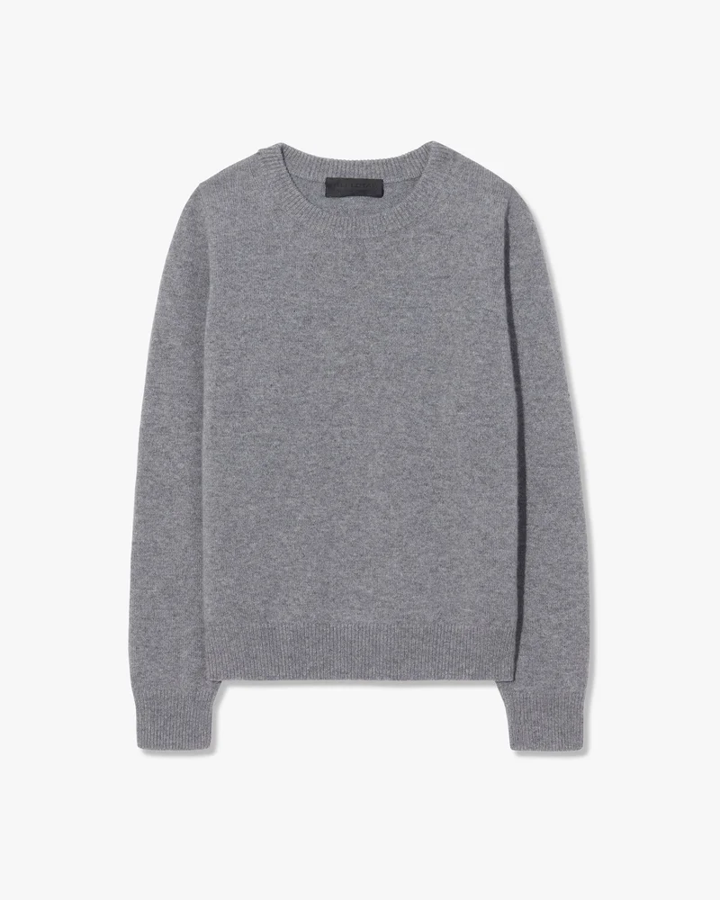 Nora Cashmere Sweater in Medium Grey Melange