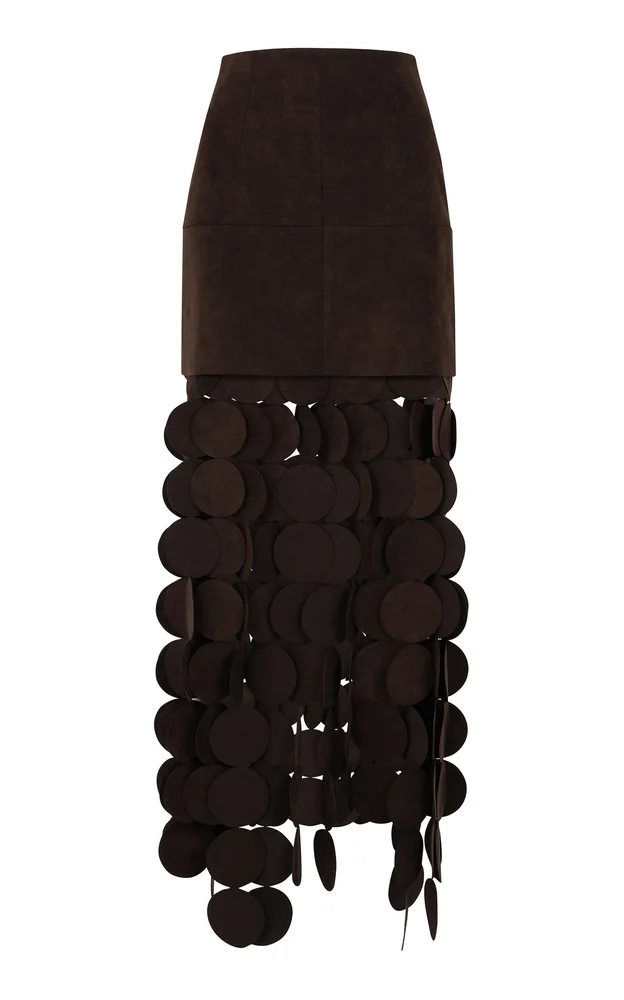 Multi Circle Fringed Mini Skirt