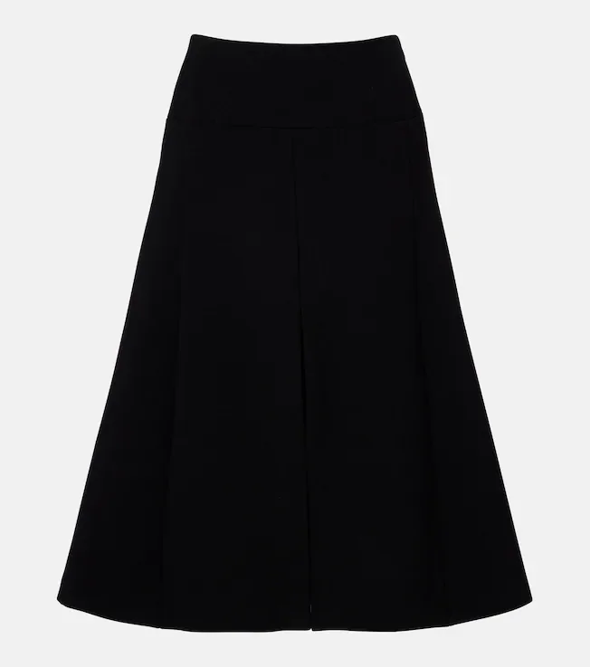 Pleated midi skirt